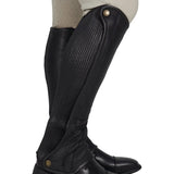 Grand Prix Elite Leather Kids Half Chaps, Black