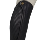 Grand Prix Elite Leather Kids Half Chaps, Black