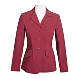Grand Prix Ladies EQJ 3 Button Show Coat, NY Tech Fabric, Burgundy