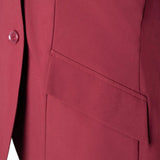 Grand Prix Ladies EQJ 3 Button Show Coat, NY Tech Fabric, Burgundy