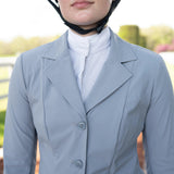 Grand Prix Ladies EQJ 3 Button Show Coat, NY Tech Fabric, Cadet Blue