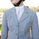 Grand Prix Ladies EQJ 3 Button Show Coat, NY Tech Fabric, Cadet Blue