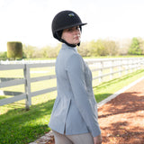 Grand Prix Ladies EQJ 3 Button Show Coat, NY Tech Fabric, Cadet Blue