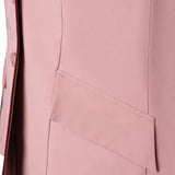 Grand Prix Ladies EQJ 3 Button Show Coat, Rose with Burgundy Piping