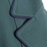 Grand Prix Ladies EQJ Classic 3 Button Show Jacket, New Green with Navy Piping