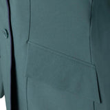 Grand Prix Ladies EQJ Classic 3 Button Show Jacket, New Green with Navy Piping