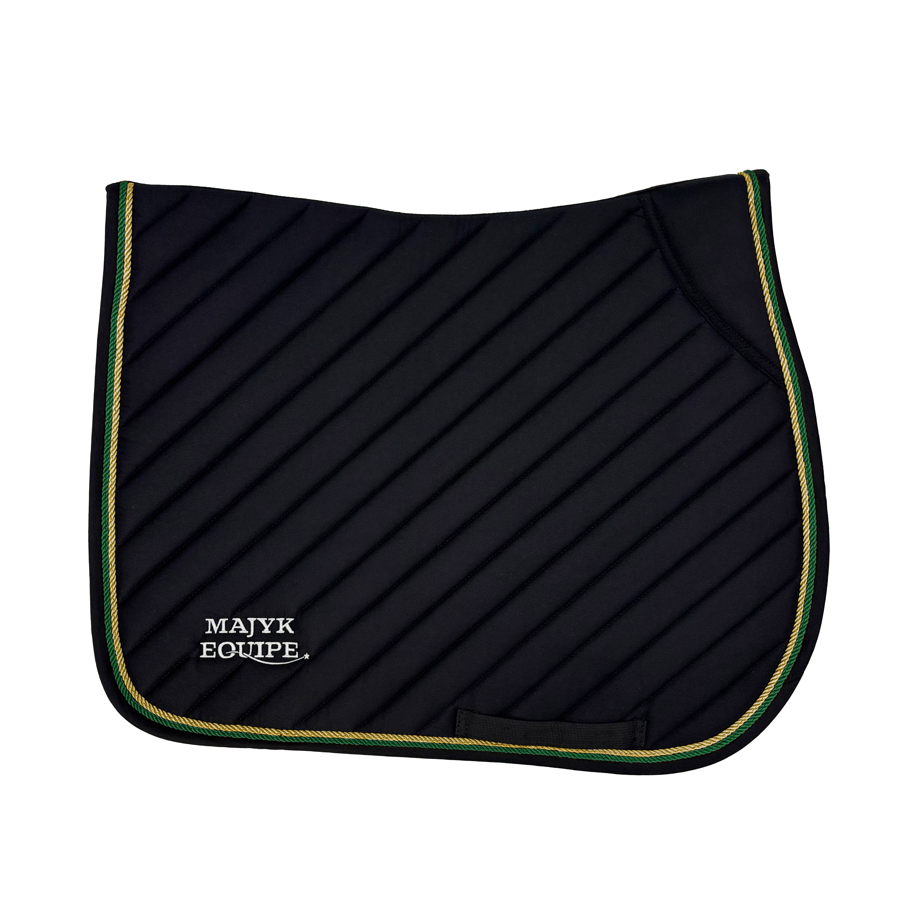 Majyk Equipe Black Cotton Oblique Euro Saddle Pad