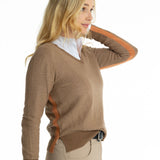 Hannah Childs Angelina Herringbone Stripe Sweater