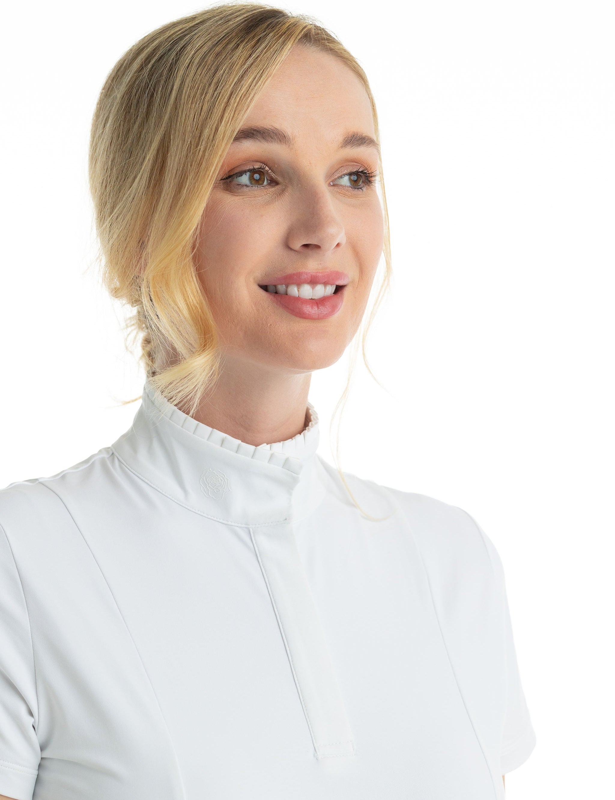 Hannah Childs Rachel Ruffle Short Sleeve Show Shirt