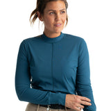 Hannah Childs Cameron Rib Mock Neck Performance Top