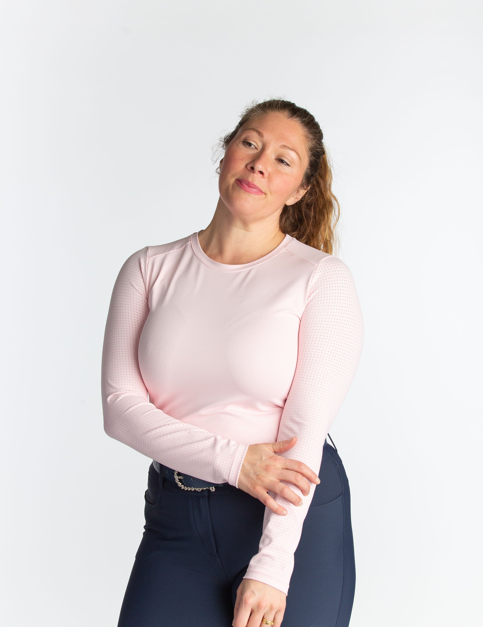 Hannah Childs Harper Perforated Long Sleeve Tech Tee