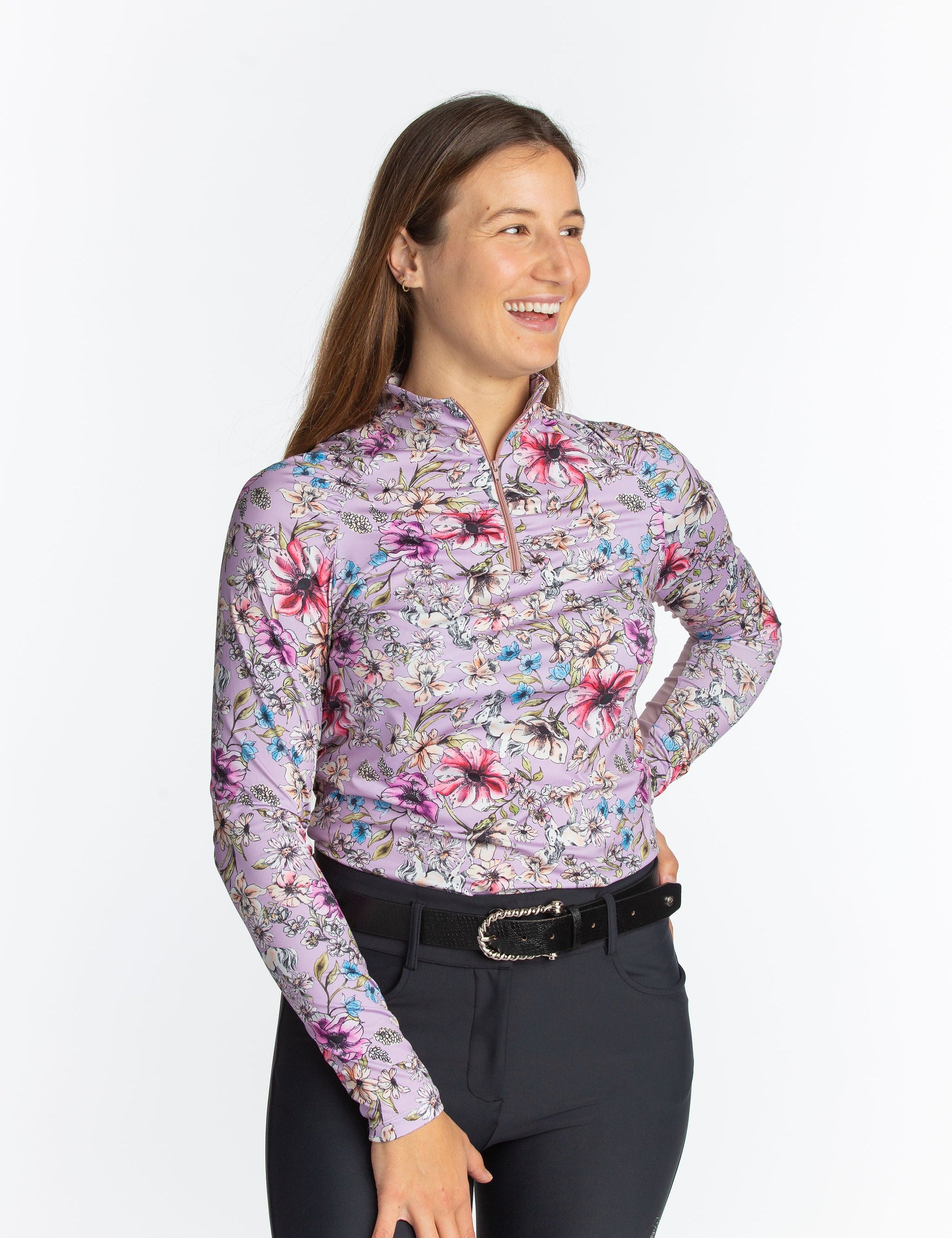 Hannah Childs Naomi Long Sleeve Zip Top