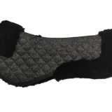 Sixteen Cypress Black Herringbone Merino Wool Fleece Half Pad