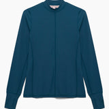 Hannah Childs Cameron Rib Mock Neck Performance Top