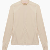 Hannah Childs Cameron Rib Mock Neck Performance Top
