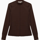 Hannah Childs Cameron Rib Mock Neck Performance Top