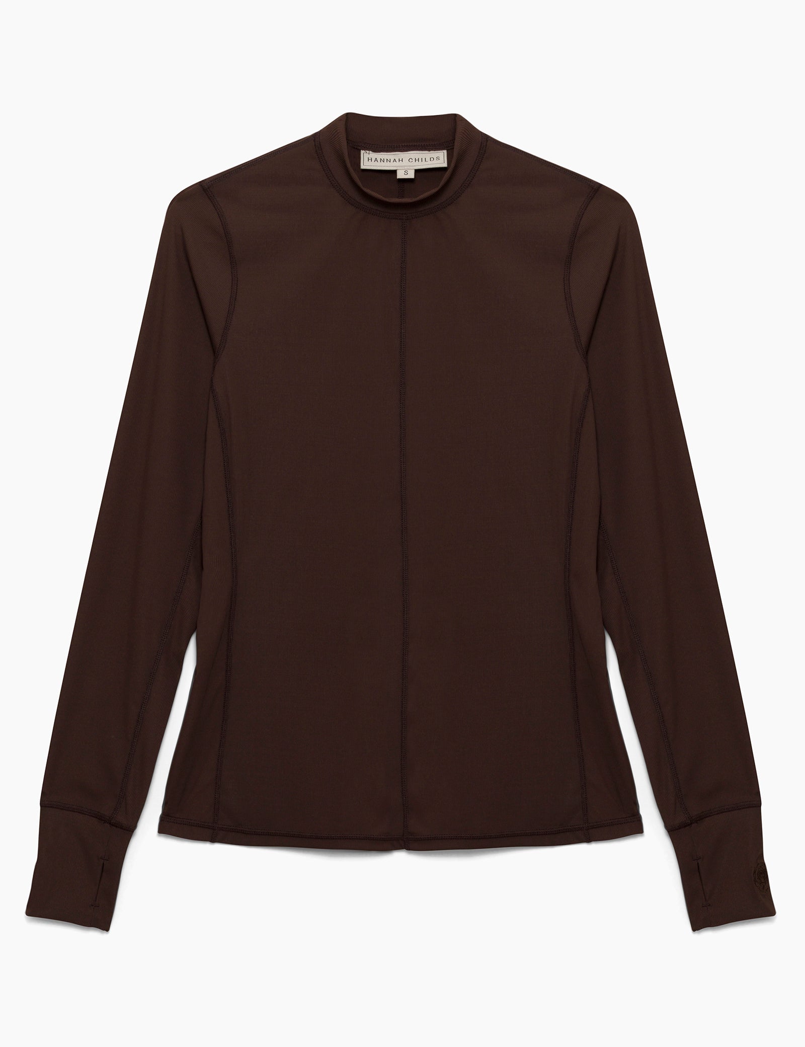 Hannah Childs Cameron Rib Mock Neck Performance Top