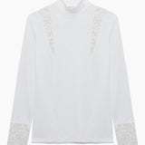 Hannah Childs Farrah Lace Turtleneck Training Top