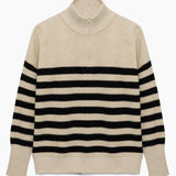 Hannah Childs Sassy Boyfriend Stripe 1/4 Zip Sweater