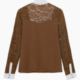 Hannah Childs Luna Lace Long Sleeve Show Shirt