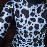 EQUESTRIAN CLUB KLARA Mockneq Cow Print Shirt