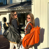 Durousset L'étalon Leather Saddle Backpack - Orange