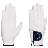 Halter Ego® Competition Gloves - Bermuda Blue Glitter & Crystal Logo