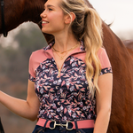 Novella Equestrian "The Leah" Short Sleeve Riding Shirt - Novella Equestrian - Equiluxe Tack