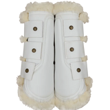 Sixteen Cypress Leatherette Brushing Boots, White