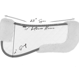 Sixteen Cypress Merino Wool Fleece Half Pad, Black & Cognac