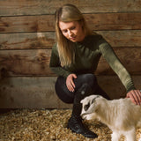 Solid Citizen Equestrian Mel Mock Neck | Feather Air | Long Sleeve Schooling Top | Olive
