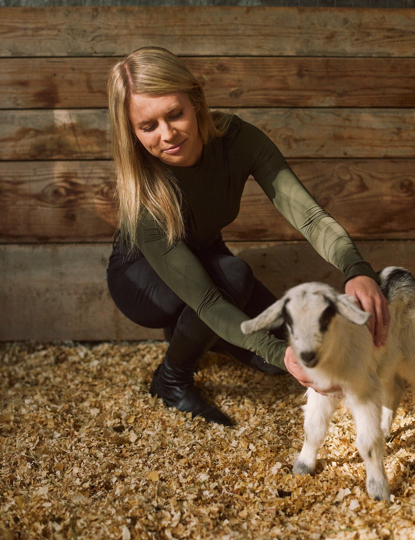 Solid Citizen Equestrian Mel Mock Neck | Feather Air | Long Sleeve Schooling Top | Olive