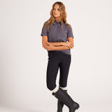 Milrey Callie Blouse Short Sleeve - Dark Grey