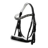 Halter Ego Mont Blanc Black Patent Double Bridle With White Padding