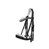 Halter Ego Mont Blanc Black Patent Double Bridle With White Padding