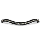 Halter Ego Mont Blanc Black Patent Leather Snaffle Bridle With White Padding & Removable Flash