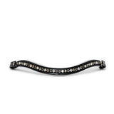 Halter Ego Mont Blanc Black Patent Double Bridle With White Padding