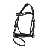 Halter Ego Ocala Black Patent Leather Snaffle Bridle With Removable Flash