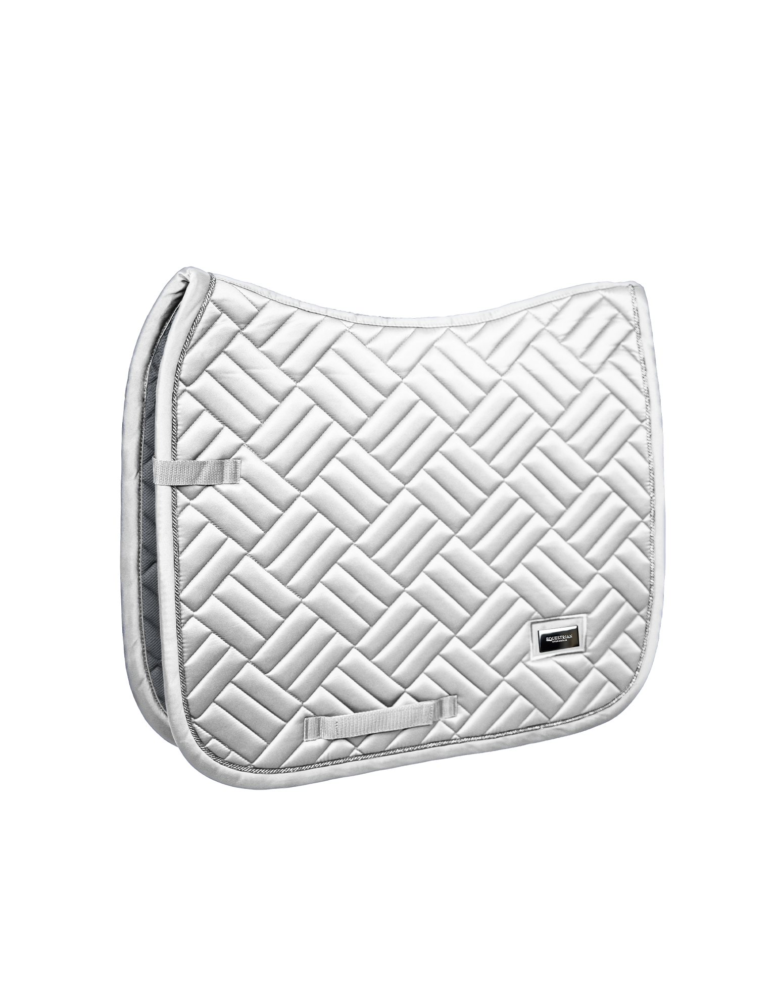 Equestrian Stockholm Dressage Saddle Pad Modern White Perfection