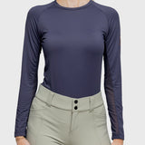 Kastel Denmark Navy Long Sleeve Crewneck Shirt w/Rose Gold Monogram