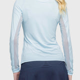 Kastel Denmark Hamptons Blue 1/4 Zip Long Sleeve Shirt w/Silver Zipper