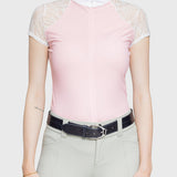 Kastel Denmark Pink Ballerina & White Lace Cap Sleeve Show Shirt