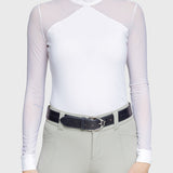 Kastel Denmark White & White Power Mesh Long Sleeve Show Shirt