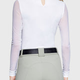 Kastel Denmark White & White Power Mesh Long Sleeve Show Shirt