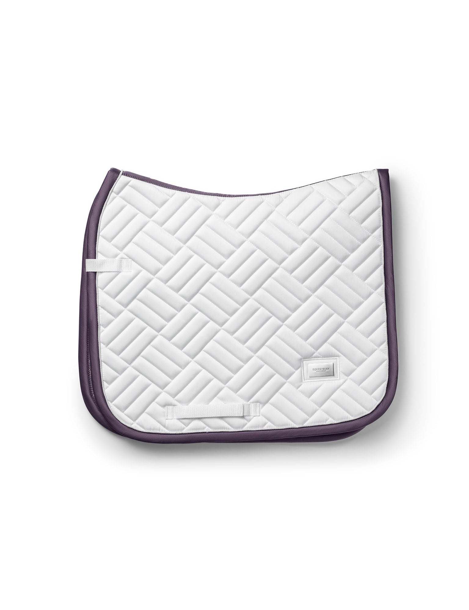 Equestrian Stockholm Dressage Saddle Pad Modern White Dark Violet