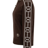 Essex Classics Polished Bit Quarter Zip Sweater - Chocolate