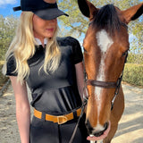 Dubois Cheval Audrey Reversible Leather Belt - Chestnut / Black