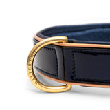 Halter Ego Revolution Patent Blue Leather Dog Collar