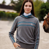 Essex Classics Hampton Sweater - Grey & Teal
