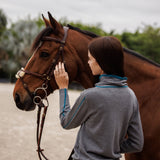 Essex Classics Hampton Sweater - Grey & Teal